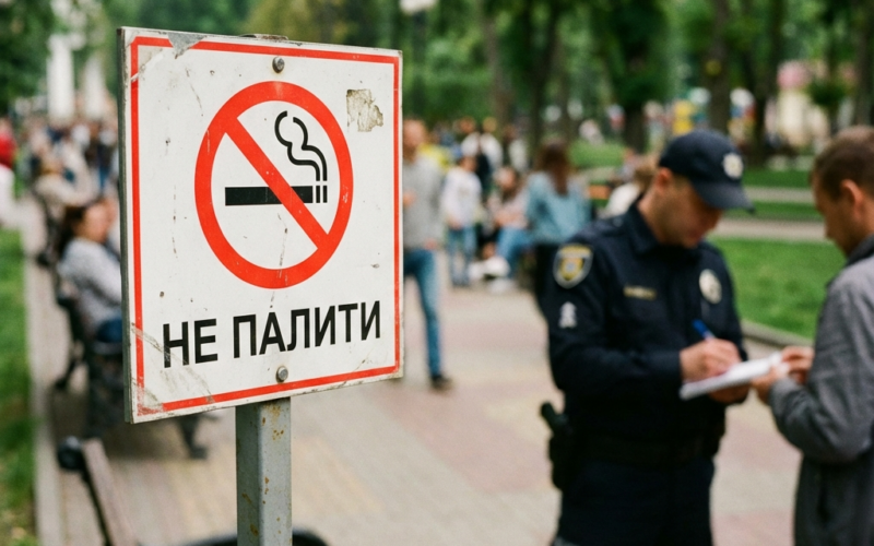 штраф за куріння в громадських місцях