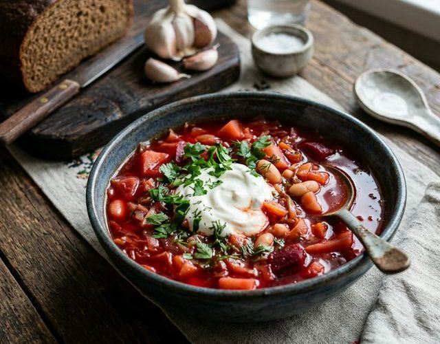 Борщ без м'яса пісний