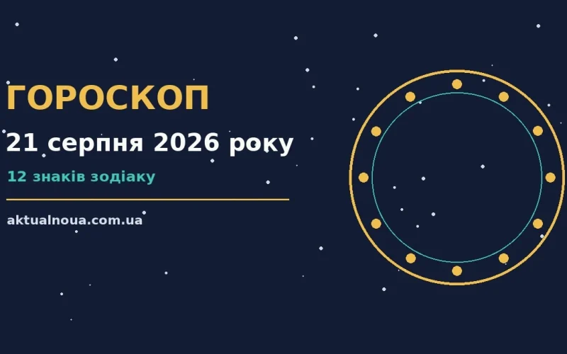 Щоденний гороскоп на 21 серпня 2026 року для всіх знаків Зодіаку