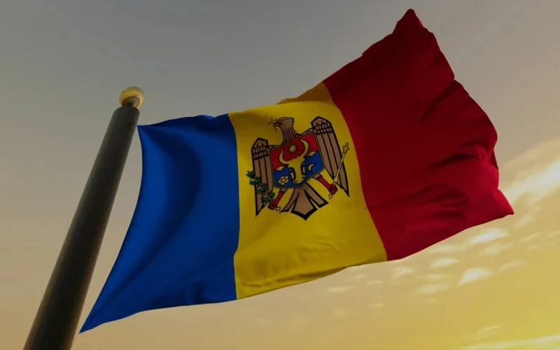 Карта повітряного простору Молдови та Одеської області з позначенням траєкторії безпілотника