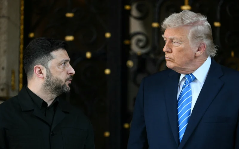 Президенти України та США Володимир Зеленський і Дональд Трамп під час спільної появи
