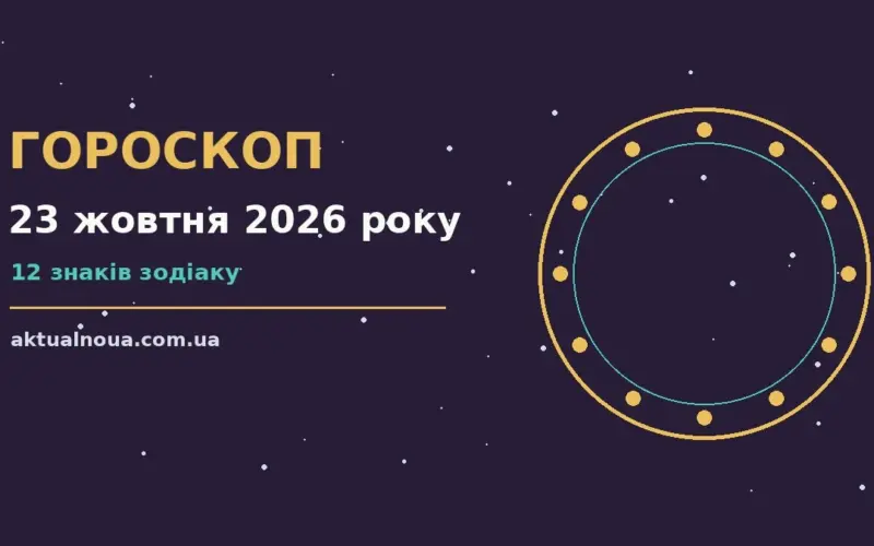 Зодіакальний знак і записник із планами на 23 жовтня 2026 року