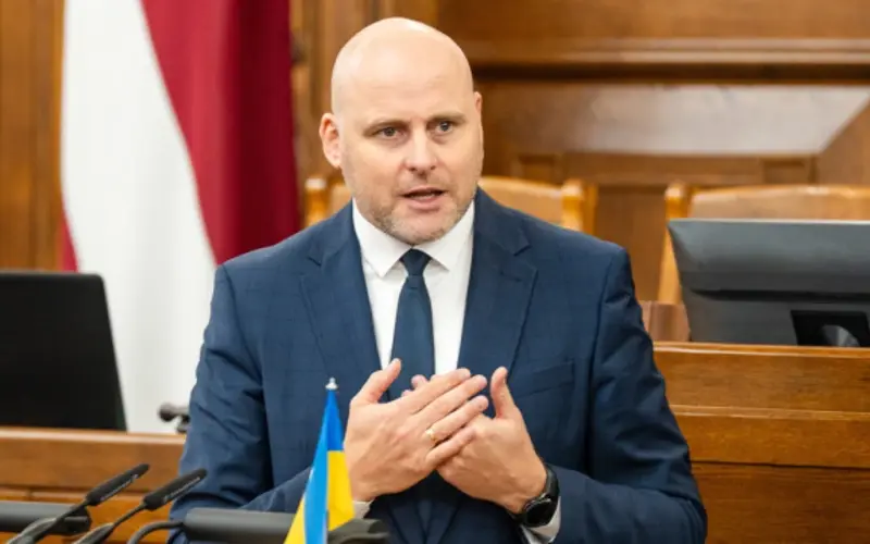 Прем'єр-міністр Латвії Андріс Кулбергс під час публічного заходу