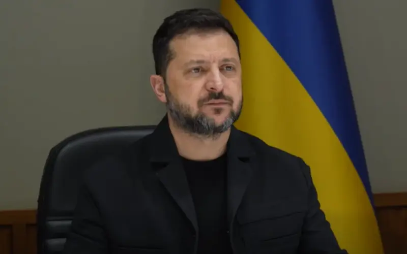 Зеленський під час інтерв'ю Reuters із позначенням площі деокупації в межах операції «Вівальді»
